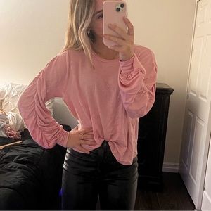 Pink Scrunched Long Sleeve 💞